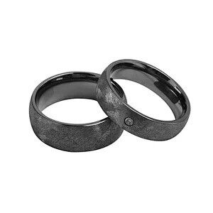 Unique Pattern Brushed Tantalum Jewelry Mens Tantalum Wedding Band 6mm