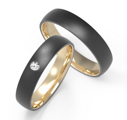 Good price 6mm Fashion Men Jewelry Polished Titanium Rings Encrusted With Zircon In K Gold online