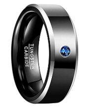 Bon prix Fête d'anniversaire Anneau en zirconium et en tungstène pour hommes bijoux en carbure de tungstène en ligne