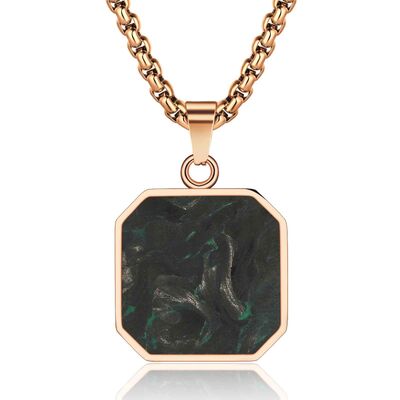 Bon prix cadeau d'anniversaire pendentif en fibre de carbone forgé métal collier croisé en fibre de carbone pour homme en ligne