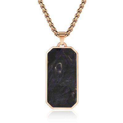 Good price Anniversary Men Forged Carbon Fiber Pendant Gold and Green Prayer Choker online