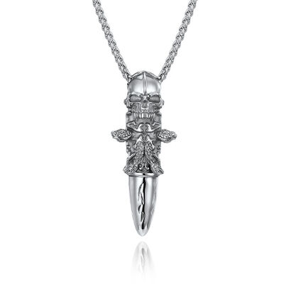 Good price Skull Shape Stainless Steel and Gold Pendants Necklaces for Men Jewelry online