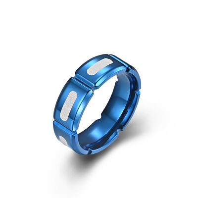 お買い得 8mm 男性のステンレス鋼の結婚指輪 心配を和らげる ポーリング内装リング オンライン