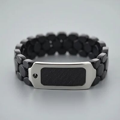 Bom preço Berloques Gravados Pulseira de Aço Inoxidável Banhado Homens Joias Designs on-line