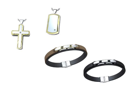 Good price Religion Men Stainless Steel Jewelry Set Plated Cross Necklace Bracelet Ring Set online