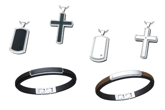 Good price Fashion Stainless Steel Jewelry Set Men's Cross Necklace Pendant Link Bracelet Set online