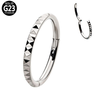 Goede prijs G23 Titanium staal diamanten oorbellen Hoop met zwart glazuur en hypoallergeen online
