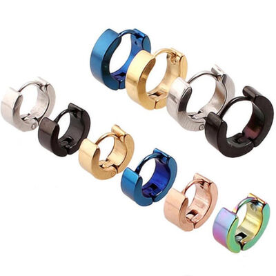 Buen precio Pendientes de titanio de alta durabilidad para hombre, estilo europeo y americano, para hip hop en línea