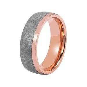 Goede prijs 7mm Roestvrijstalen Custom Tantaal Ring Rosé Goud Handgemaakte Pure Tantaal Herenringen online