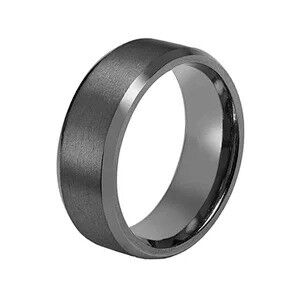 Good price Custom Tantalum Jewelry Brushing Black Plated Men's Wedding Band online