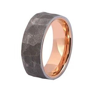 Guter Preis Herren Tantal Schmuck Hochzeit Gold Inlay Gehämmert Tantal Ring Online