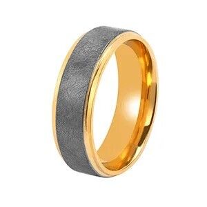 Good price Glossy Gold Stainless Steel Rings Polished 18k Gold Silver Plated Tantalum Metal Ring online