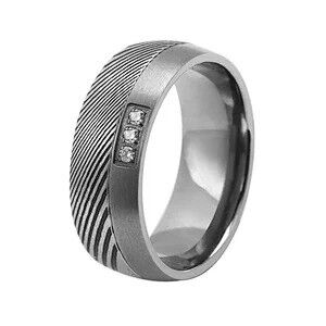Bon prix 8mm bijoux Damascens Anneaux de mariage en acier pour hommes femmes en ligne
