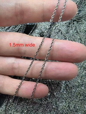 Bom preço Corrente em forma de O de 1,5mm Joia de Titânio Masculina Corrente de Titânio Personalizada on-line