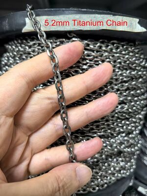 お買い得 幅広純チタンチェーン 5.2mm 7.0mm サテン仕上げ 男性用 オンライン